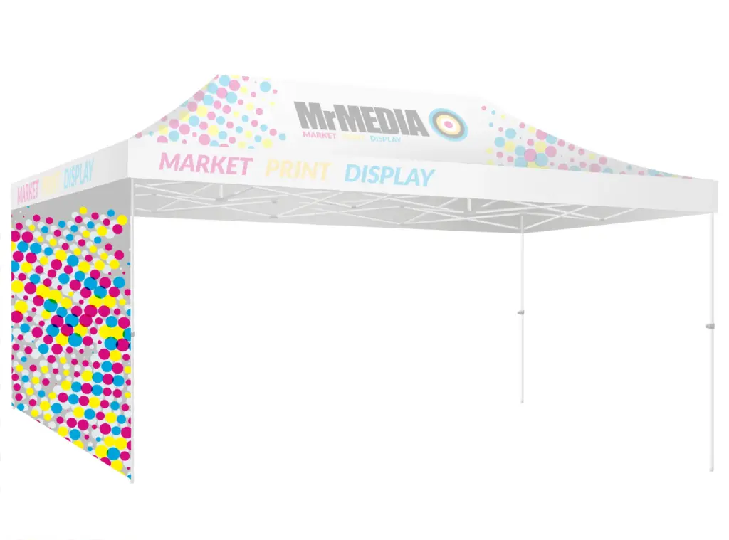 [SKU - GZ63USPFUW] Tent 20' Unit, Full Wall, UV Print, Single Sided