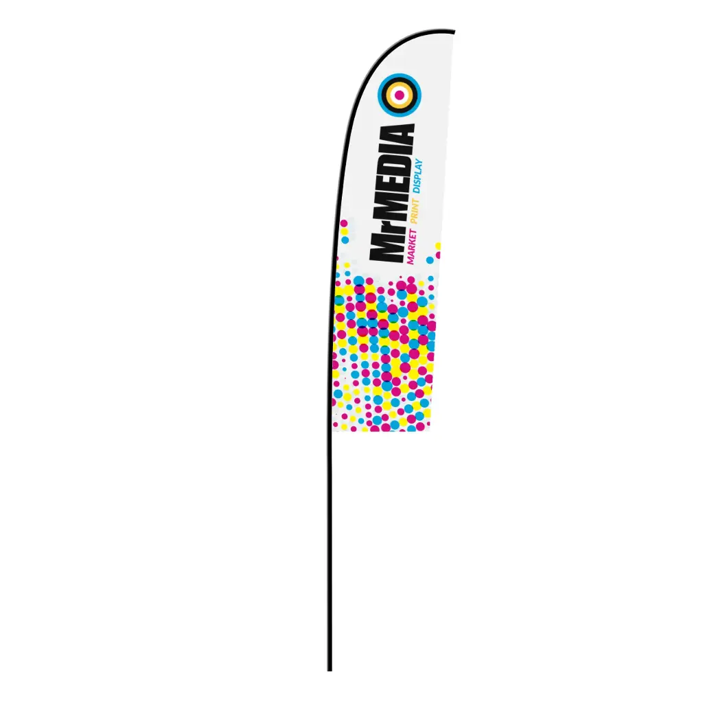 [SKU - WC2MDSCPMX] Feather Flag 6.5', Single sided, Complete