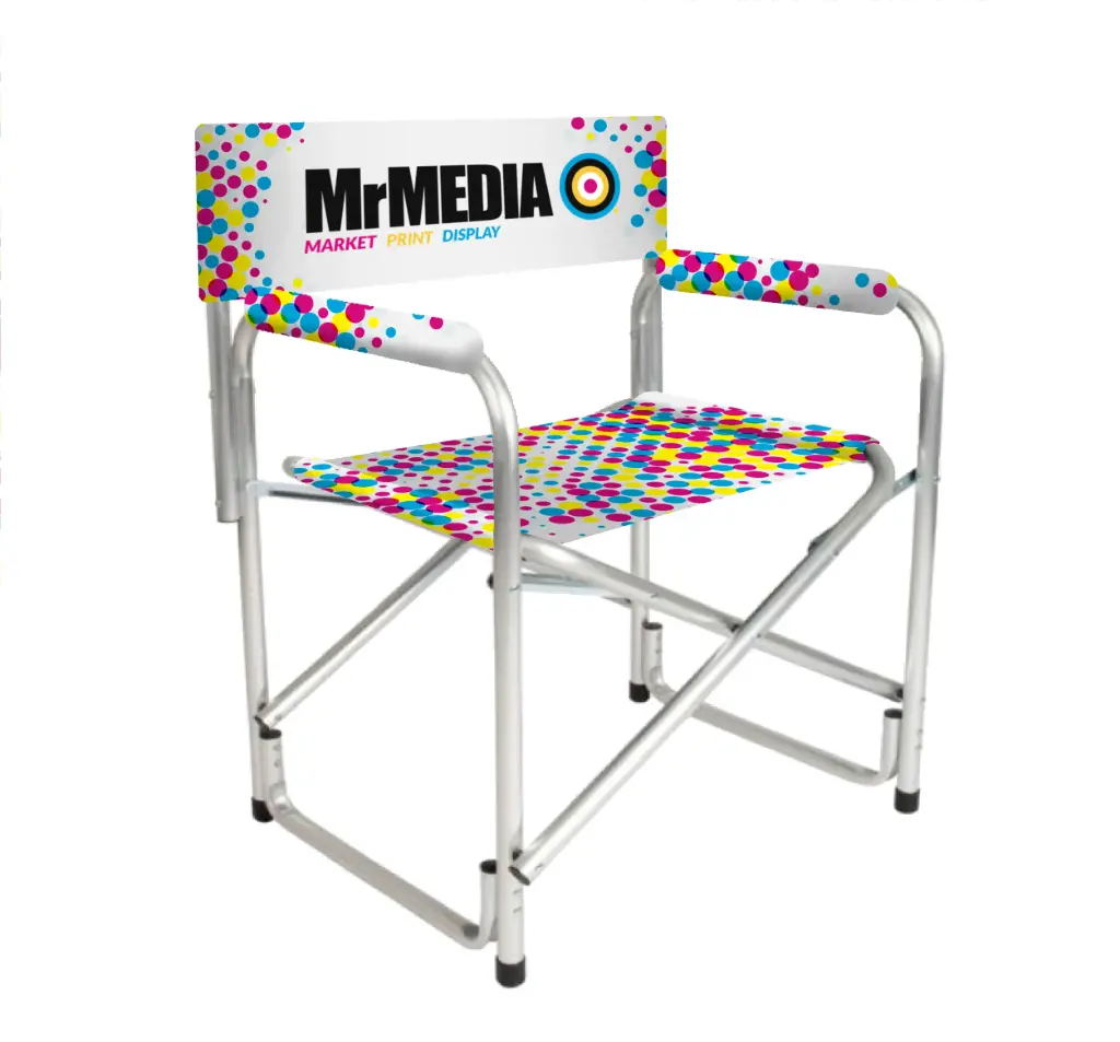 Directors Chair, Steel, Head Rest, Arm Rest, Seat