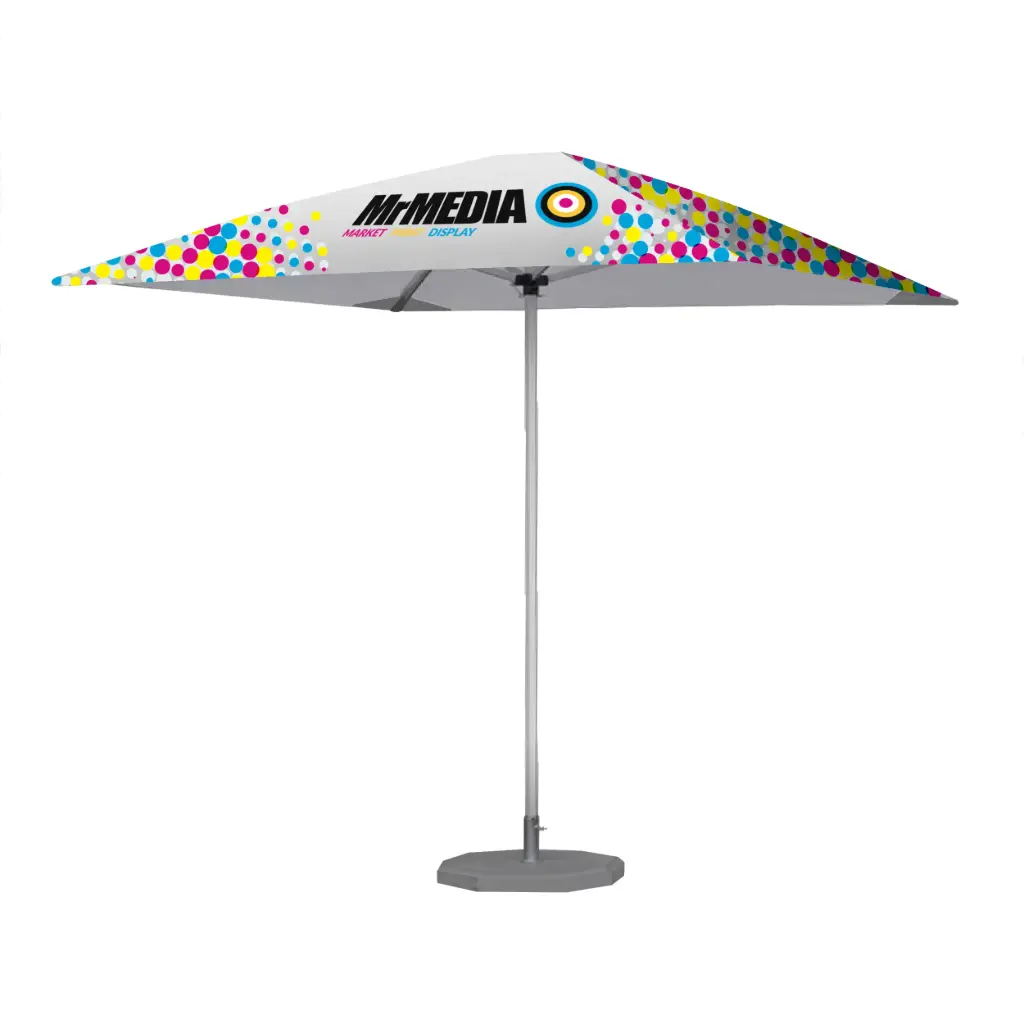 Umbrella 7 x 7', UV Print, Square 4-Panel, Complete