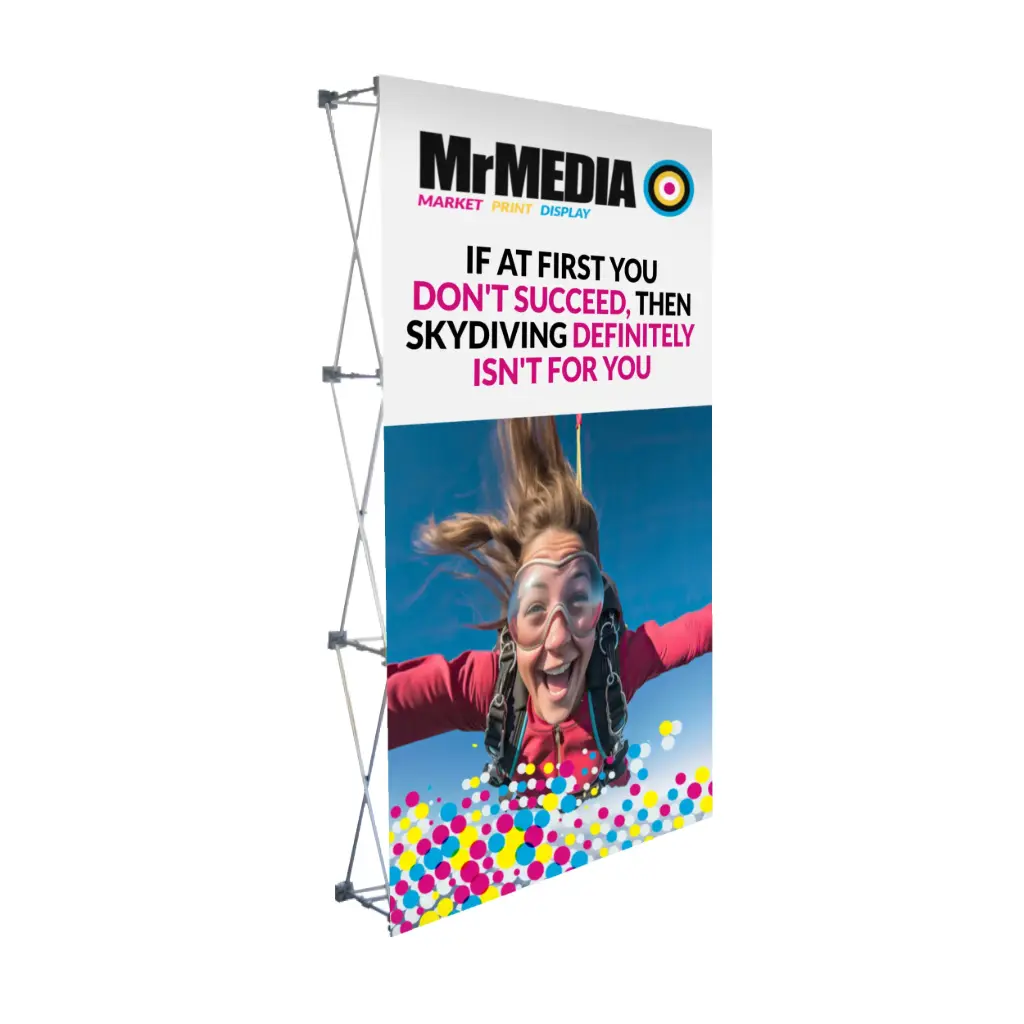 [SKU - BW15DSCSTR] Straight Bannerwall 5 x 7.5', Supplied Complete