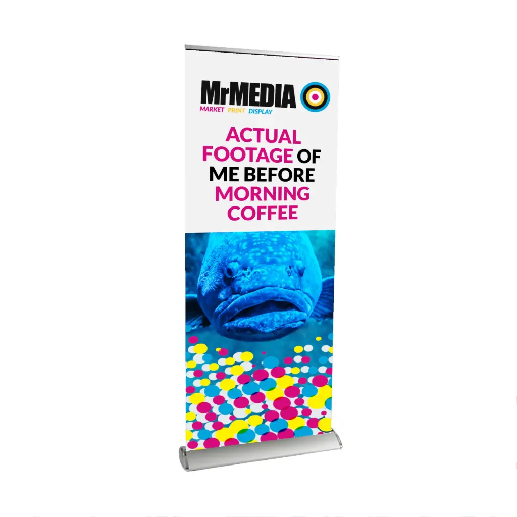Pull Up Banner 4 x 6.5', PVC, Complete, Deluxe